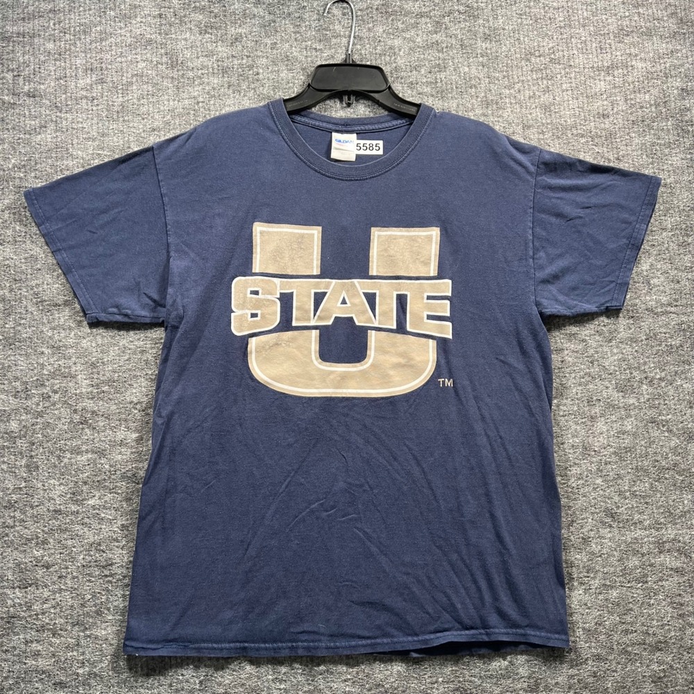 Gildan Utah State University Aggies Navy Blue Graphic T-Shirt Large